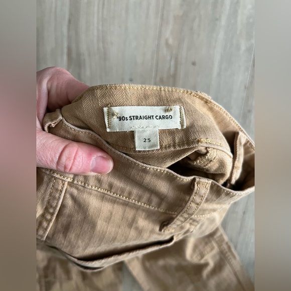 Madewell Women’s The Garment-Dyed '90s Straight Cargo Pant Sand Dune - Size 25 - Picture 7 of 9